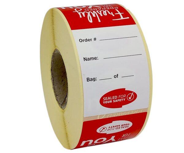 Takeaway Food Safe Delivery Labels - 50 x 130mm - Image 3