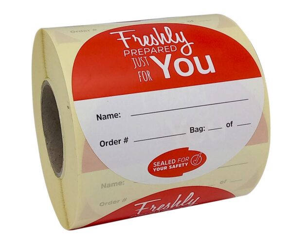 Takeaway Food Safe Delivery Labels - 90mm Diameter - Image 3