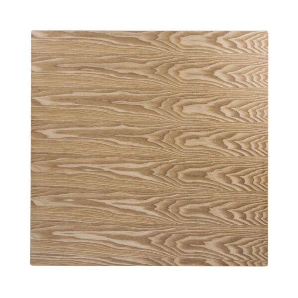 Bolero Pre-drilled Square Table Top Natural Ash Veneer 700mm - Image 1