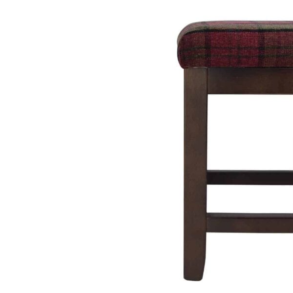 Bolero Dale Low Stools Claret Tartan (Pack of 2) - Image 4