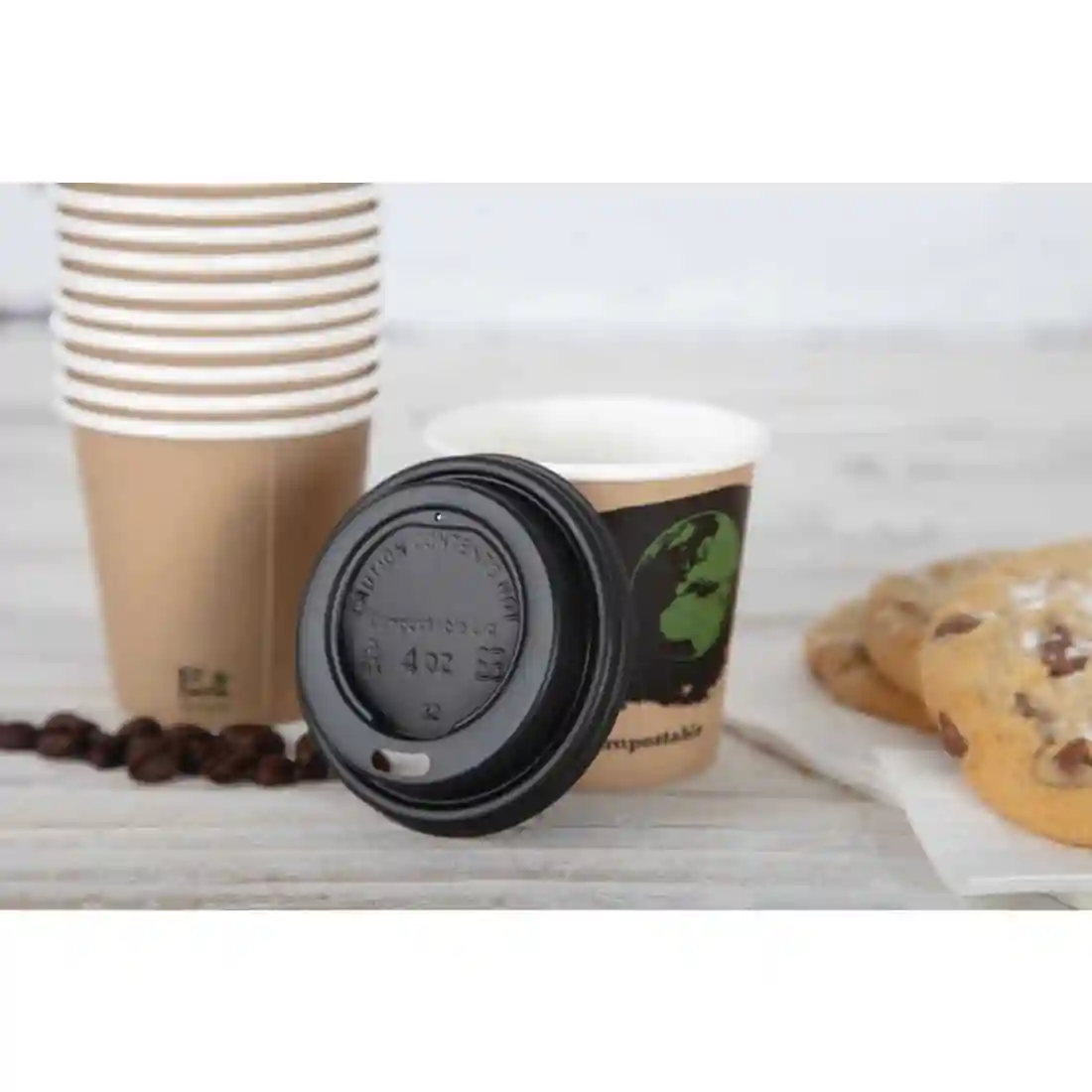 Fiesta Compostable Espresso Cup Lids 113ml / 4oz (Pack of 1000) - Image 5
