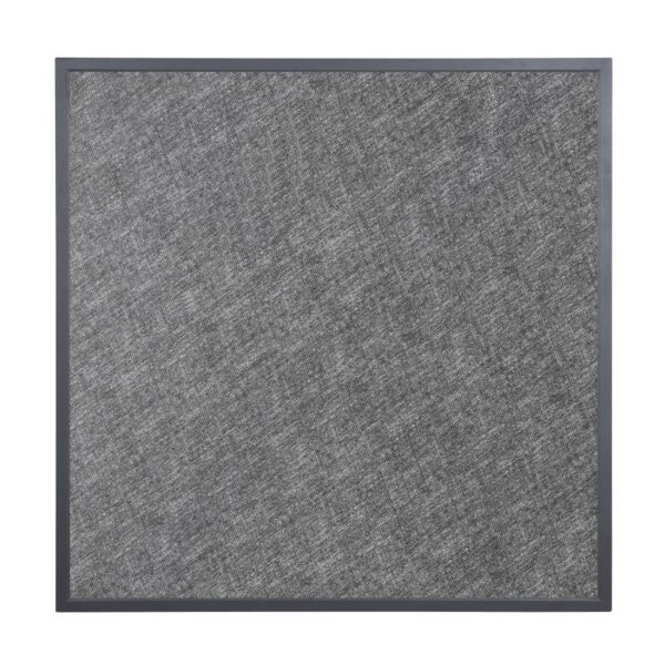 Bolero Black Brushed Mix Outdoor Tempered Glass Table Top Square Grey Trim 700mm - Image 2