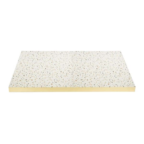 Bolero Terrazzo Style Rectangular Table Top 1100x700mm - Image 2