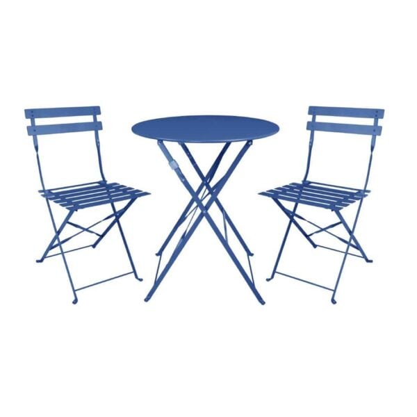 Bolero Perth Pavement Style Round Table Dark Navy - Image 6