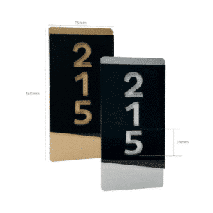Acrylic & Metal Door Numbers - Portrait
