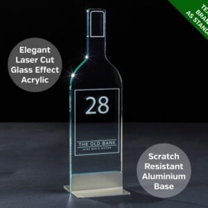 Emerald Wine Bottle Table Number