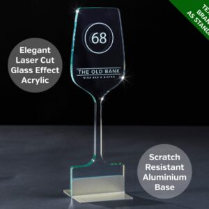 Emerald Wine Glass Table Number