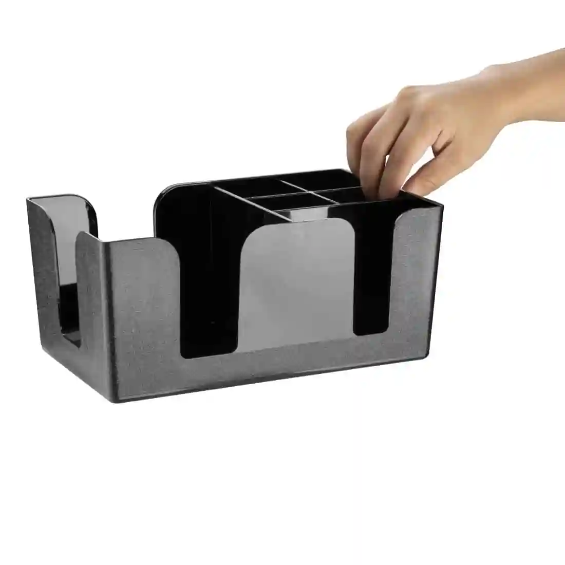 Olympia Kristallon Plastic Bar Caddy Black - Image 2