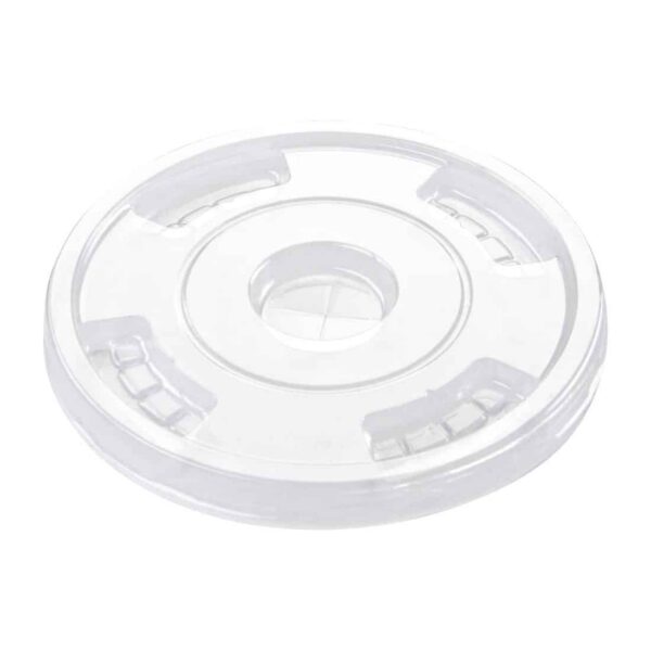 Fiesta Compostable PLA Cold Cup Flat Lids 12oz / 16oz / 20oz (Pack of 1000) - Image 3