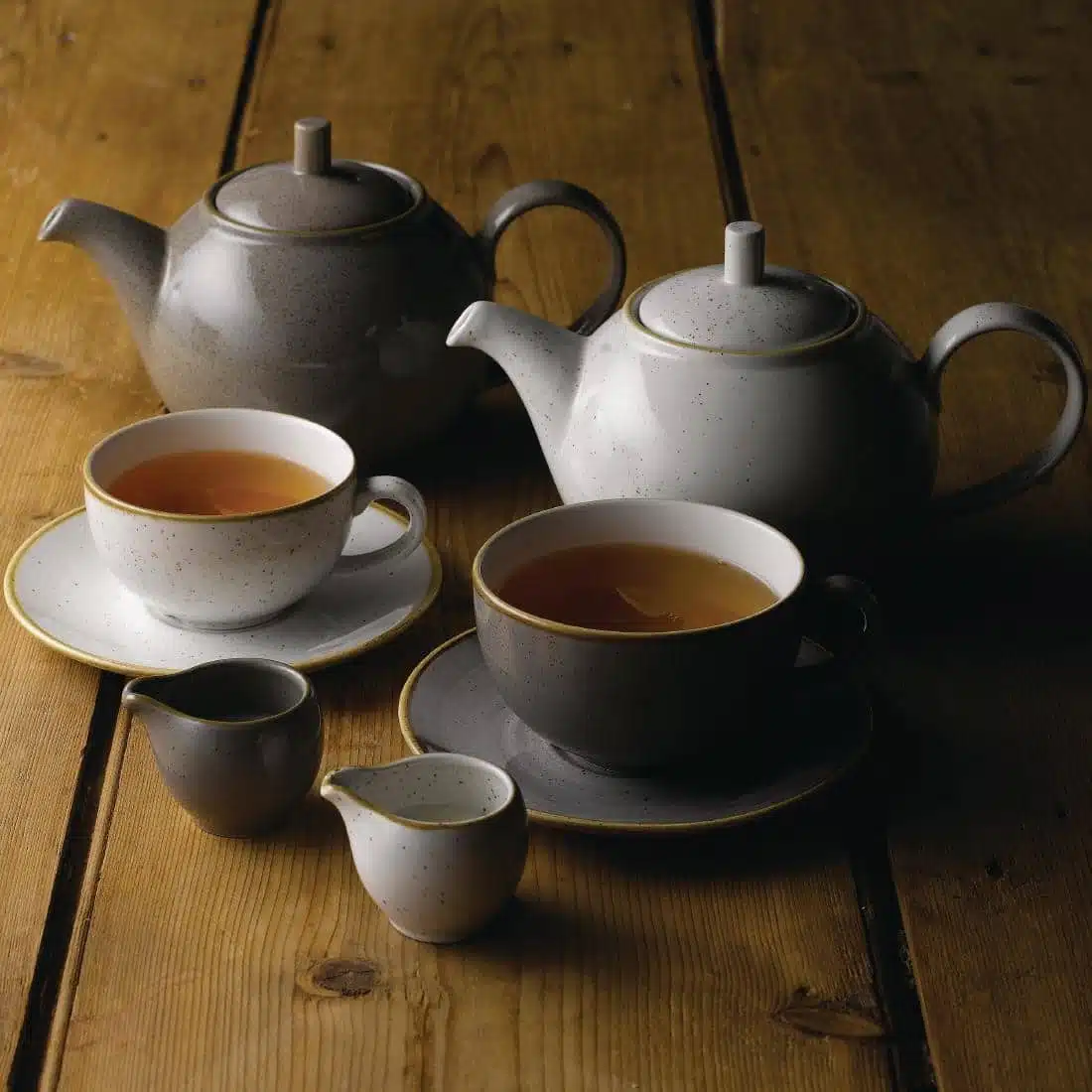 Churchill Stonecast Grey White Jugs 2oz 50mm (Pack of 12) - Image 2