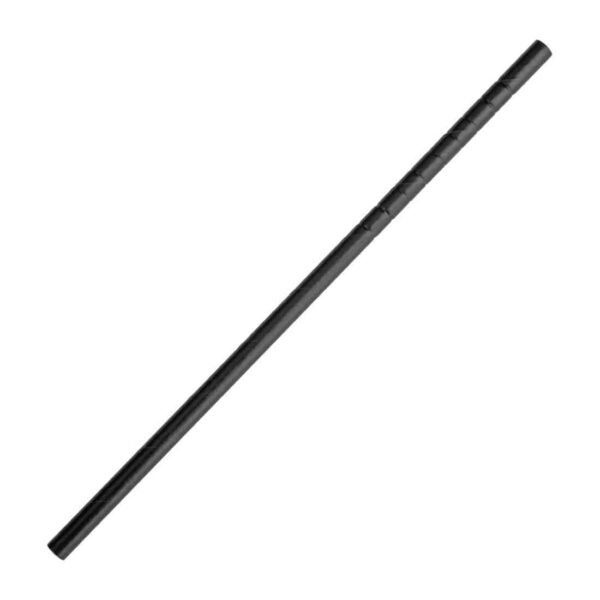 Fiesta Compostable Bendy Paper Straws Black (Pack of 250) - Image 2