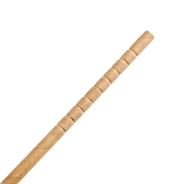 Fiesta Compostable Bendy Paper Straws Kraft (Pack of 250) - Image 3