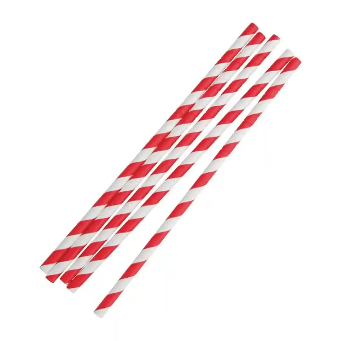 Fiesta Compostable Bendy Paper Straws Red Stripes (Pack of 250) - Image 3