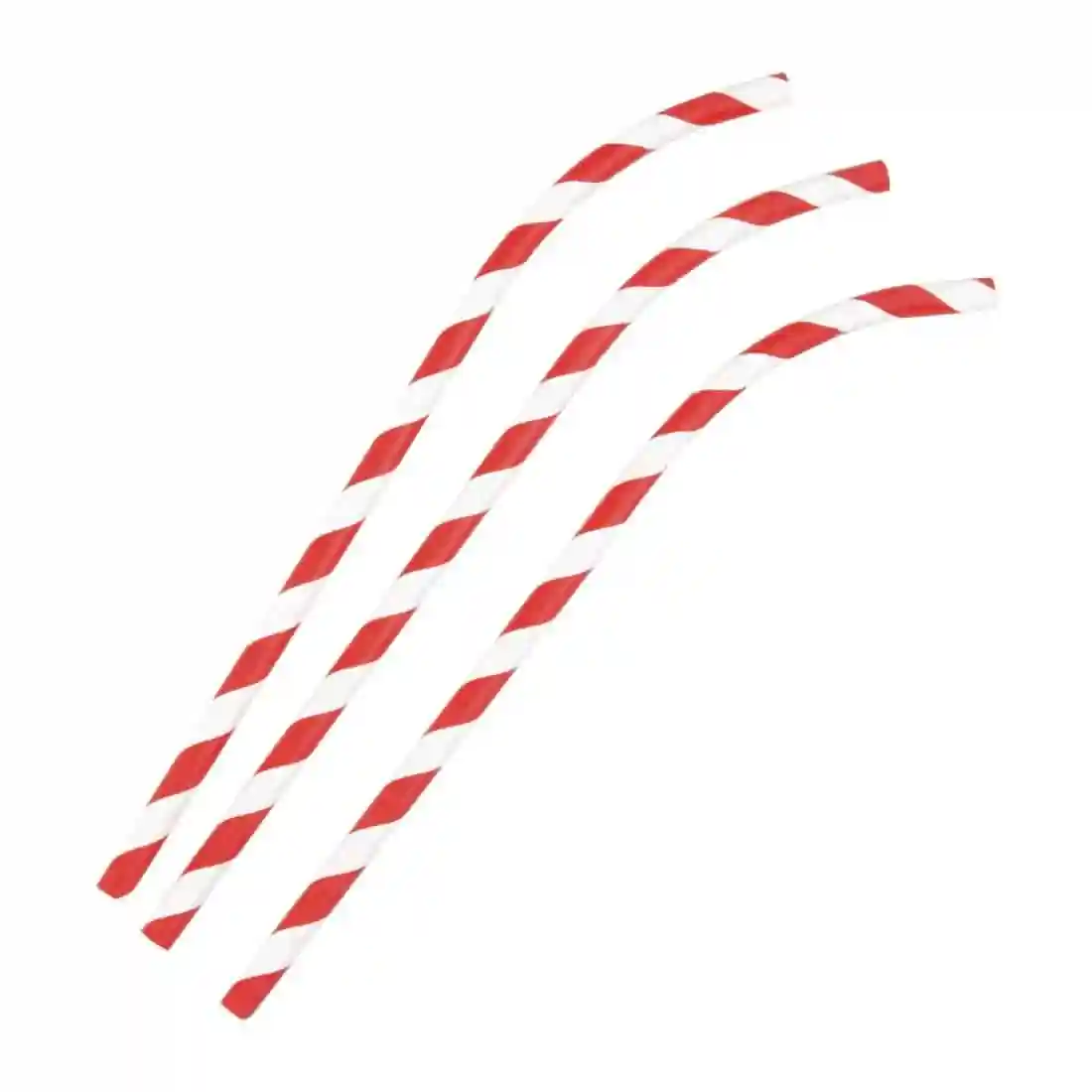 Fiesta Compostable Bendy Paper Straws Red Stripes (Pack of 250) - Image 4