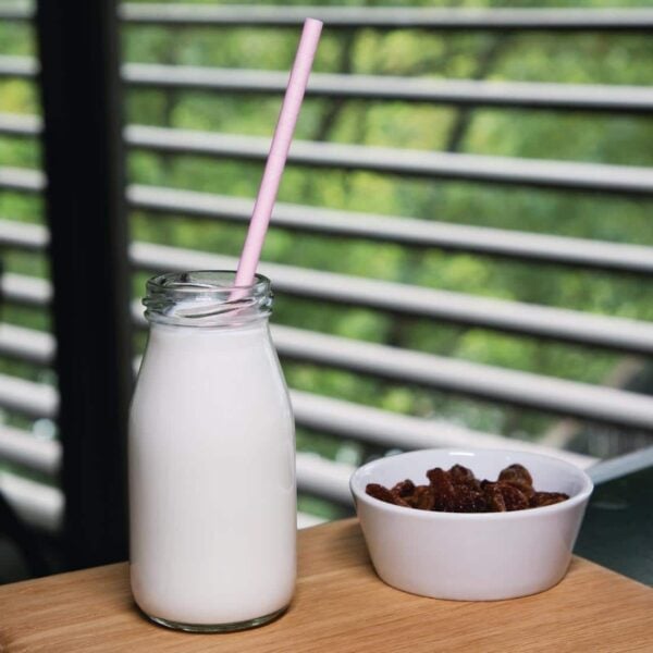Fiesta Compostable Bendy Paper Straws Pink (Pack of 250) - Image 4