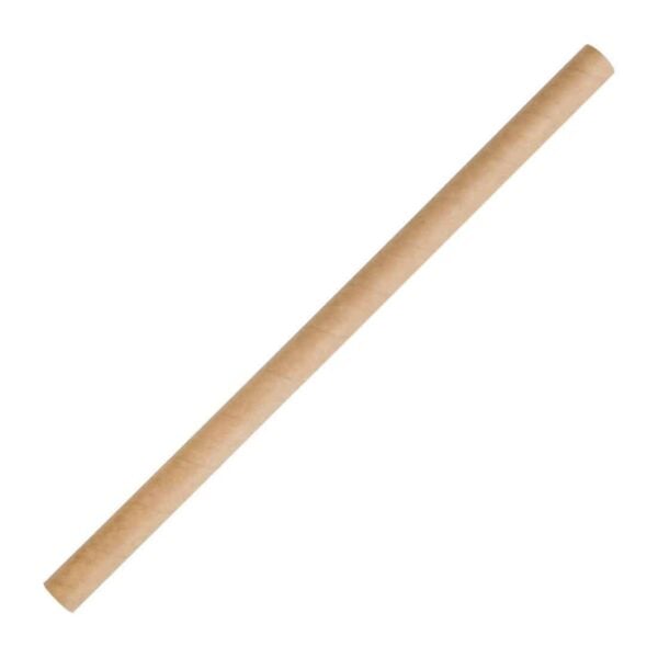 Fiesta Compostable Paper Smoothie Straws Kraft (Pack of 250) - Image 2