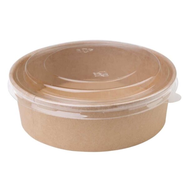 Fiesta Compostable Round Kraft Salad Bowls 500ml / 18oz (Pack of 300) - Image 4