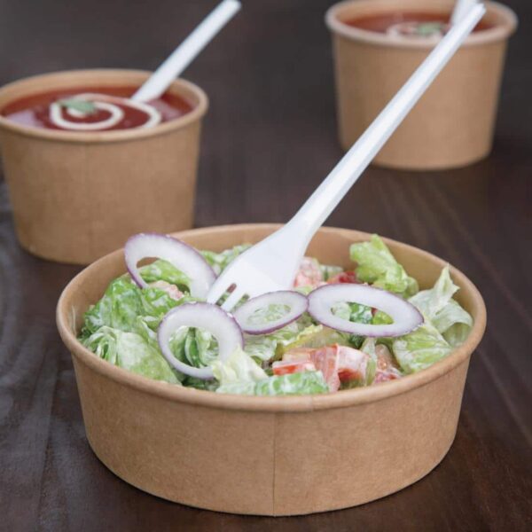 Fiesta Compostable Round Kraft Salad Bowls 500ml / 18oz (Pack of 300) - Image 7