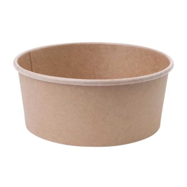 Fiesta Compostable Round Kraft Salad Bowls 750ml / 26oz (Pack of 300) - Image 2