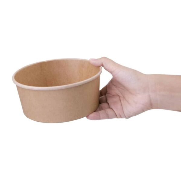 Fiesta Compostable Round Kraft Salad Bowls 750ml / 26oz (Pack of 300) - Image 3
