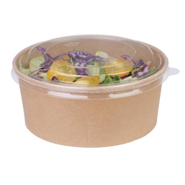 Fiesta Compostable Round Kraft Salad Bowls 750ml / 26oz (Pack of 300) - Image 5