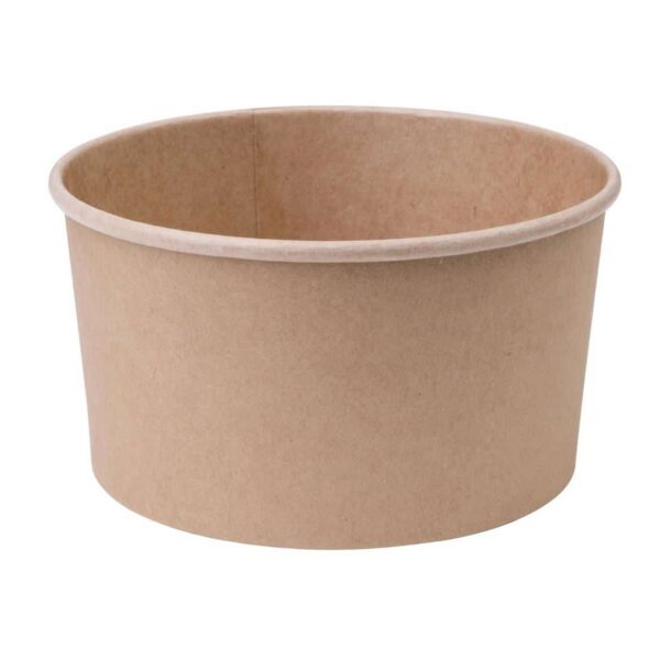 Fiesta Compostable Round Kraft Salad Bowls 1000ml / 35oz (Pack of 300) - Image 2
