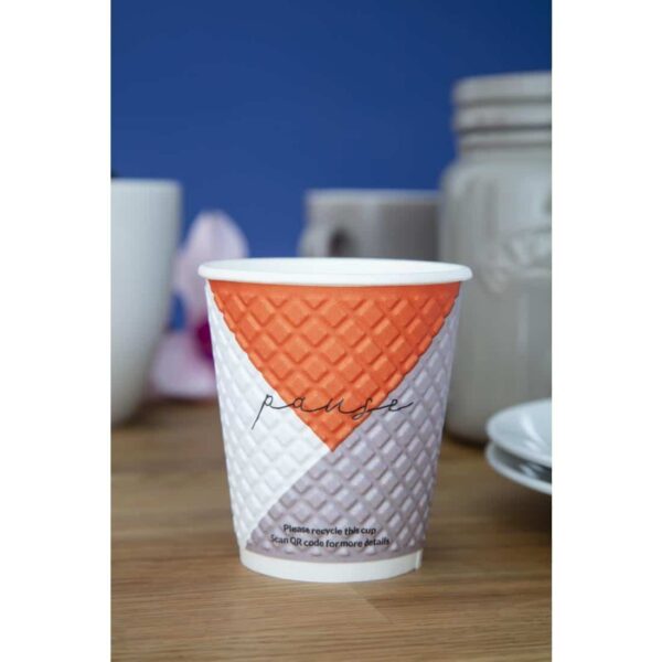 Huhtamaki Pause Disposable Coffee Cups Double Wall 256ml / 9oz (Pack of 925) - Image 8