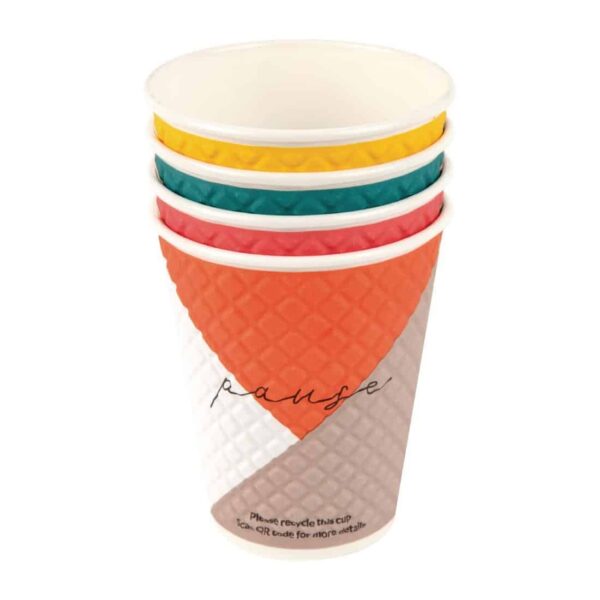 Huhtamaki Pause Disposable Coffee Cups Double Wall 340ml / 12oz (Pack of 740) - Image 8