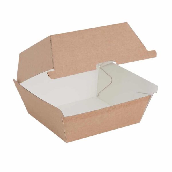 Fiesta Compostable Kraft Burger Boxes Small 105mm (Pack of 200) - Image 4