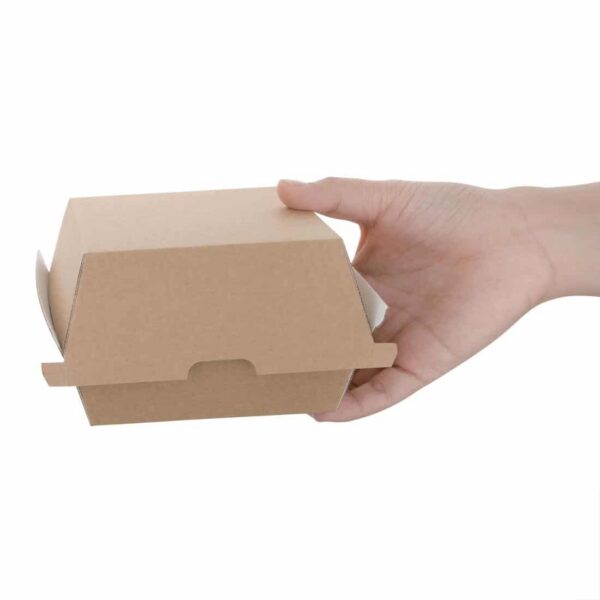 Fiesta Compostable Kraft Burger Boxes Small 105mm (Pack of 200) - Image 5