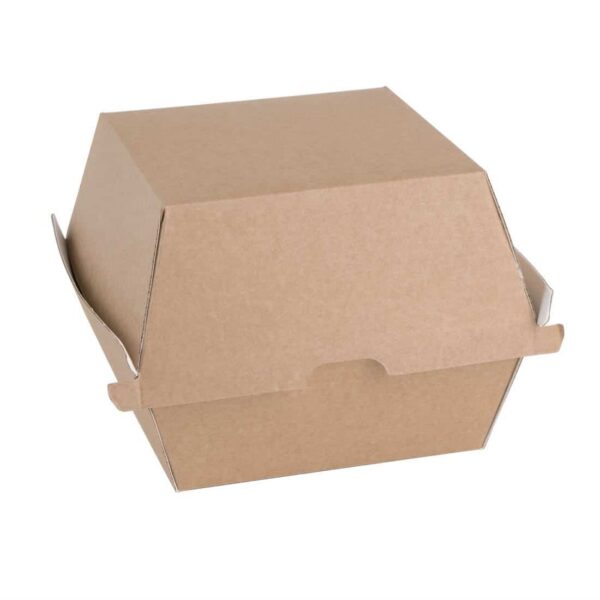 Fiesta Compostable Kraft Burger Boxes Large 112mm (Pack of 150) - Image 2