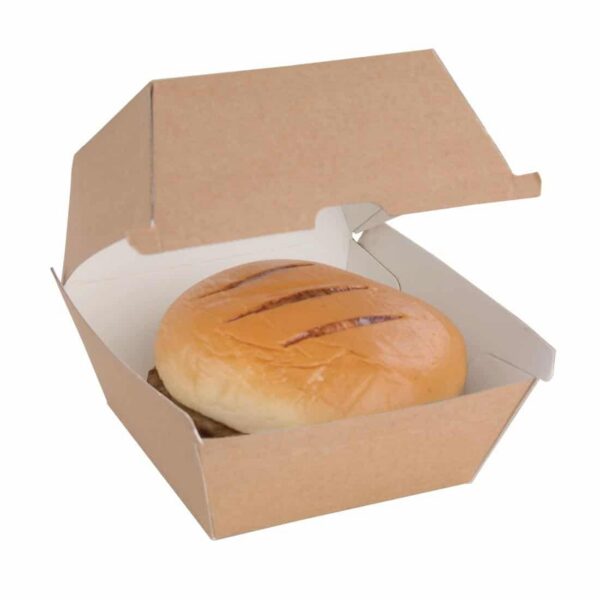 Fiesta Compostable Kraft Burger Boxes Large 112mm (Pack of 150) - Image 3