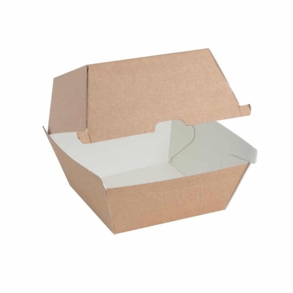 Fiesta Compostable Kraft Burger Boxes Large 112mm (Pack of 150) - Image 4