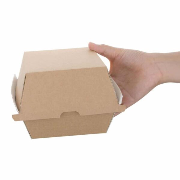 Fiesta Compostable Kraft Burger Boxes Large 112mm (Pack of 150) - Image 5
