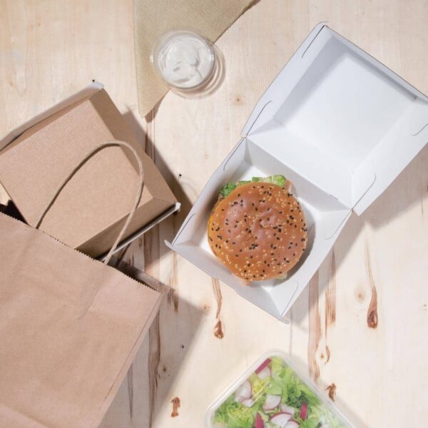 Fiesta Compostable Kraft Burger Boxes Large 112mm (Pack of 150) - Image 7