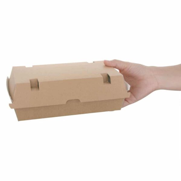 Fiesta Compostable Kraft Food Boxes Large 204mm (Pack of 100) - Image 4