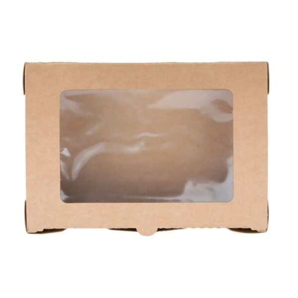 Fiesta Compostable Salad Boxes with PLA Windows 700ml (Pack of 200) - Image 3