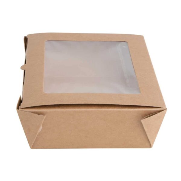 Fiesta Compostable Salad Boxes with PLA Windows 1600ml (Pack of 200) - Image 4