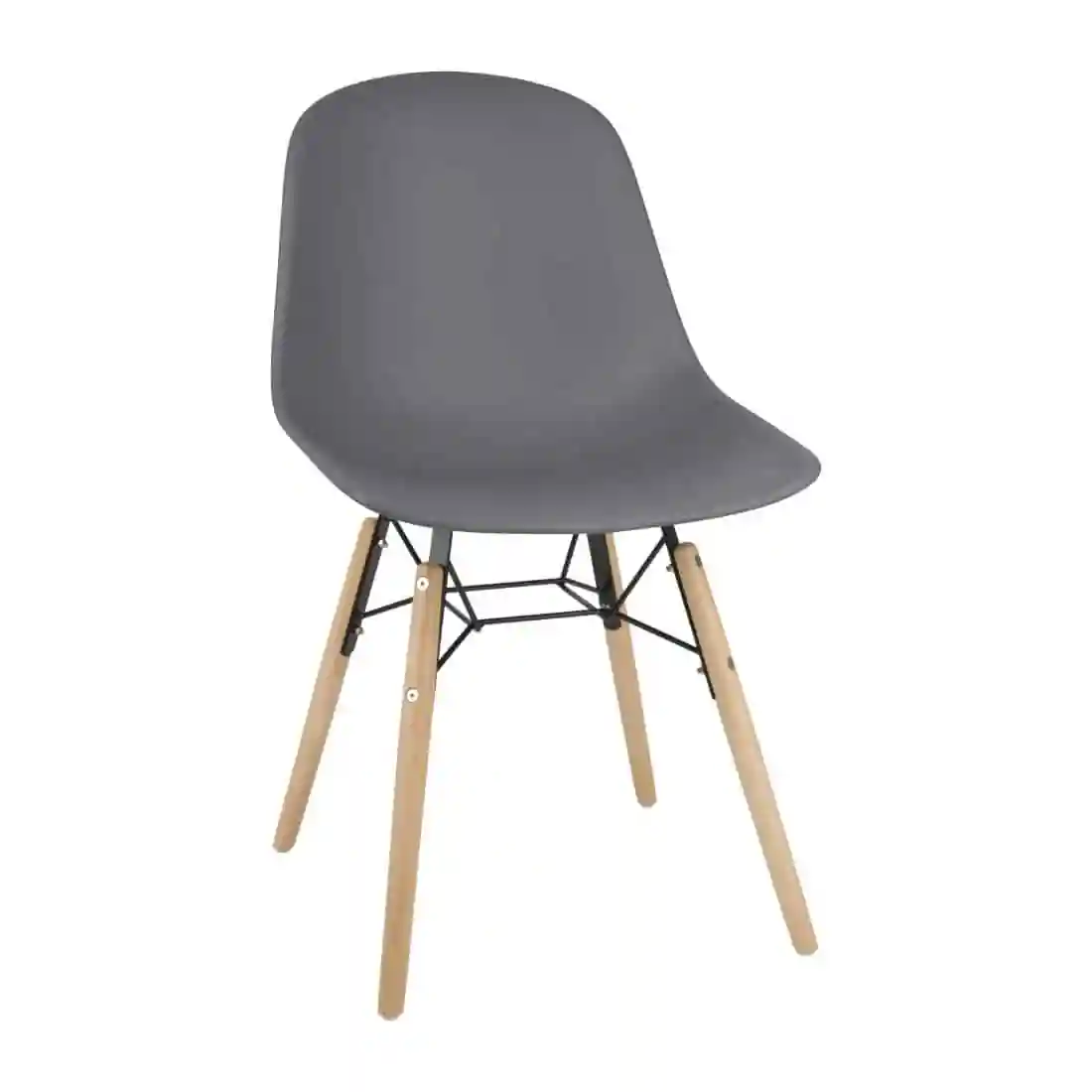 Bolero Arlo Side Chairs Dark Grey (Pack of 2) - Image 3