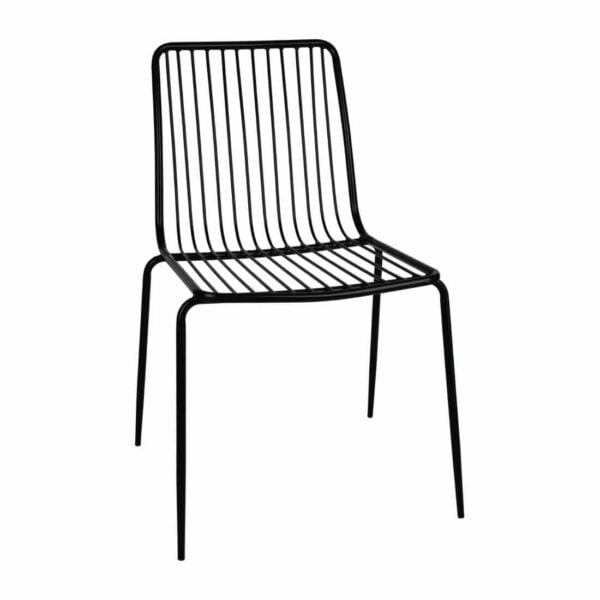 Bolero Steel Wire Dining Chairs Black (Pack of 4) - Image 2