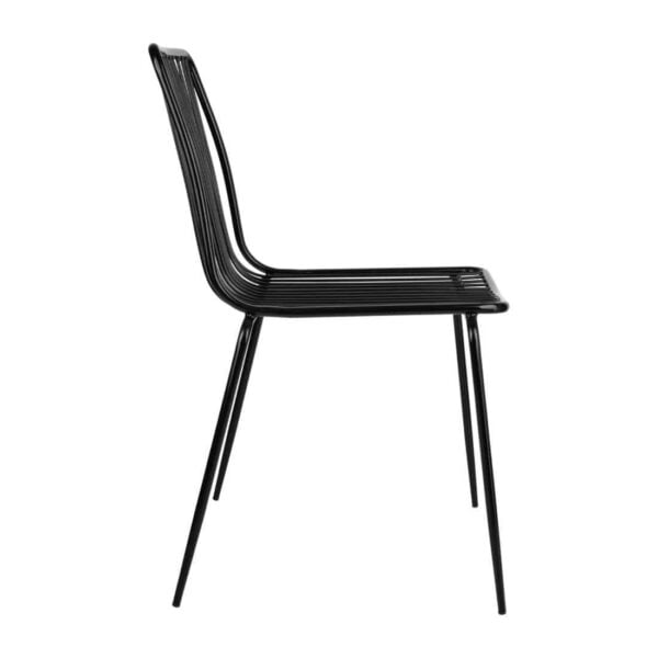 Bolero Steel Wire Dining Chairs Black (Pack of 4) - Image 3