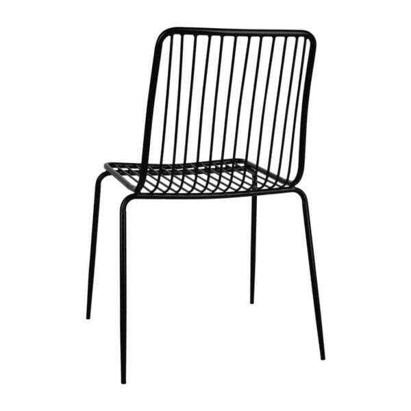 Bolero Steel Wire Dining Chairs Black (Pack of 4) - Image 4