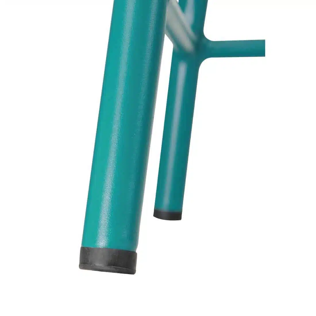 Bolero Cantina Low Stools with Wooden Seat Pad Teal (Pack of 4) - Image 3