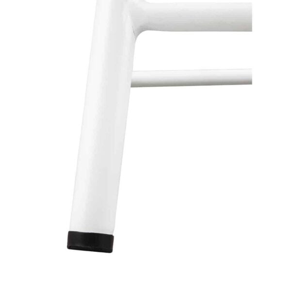 Bolero Cantina Low Stools with Wooden Seat Pad White (Pack of 4) - Image 4