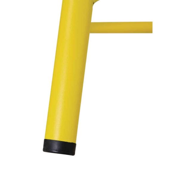 Bolero Cantina Low Stools with Wooden Seat Pad Yellow (Pack of 4) - Image 4