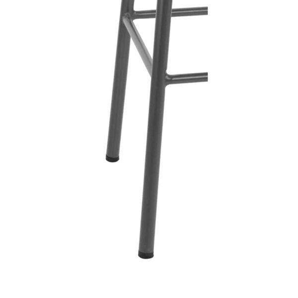 Bolero Cantina High Stools with Wooden Seat Pad Metallic Grey (Pack of 4) - Image 4