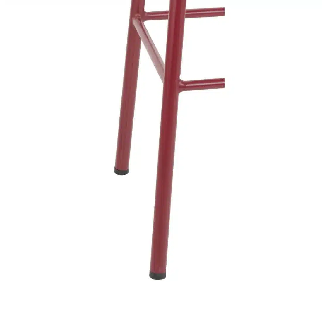 Bolero Cantina High Stools with Wooden Seat Pad Wine Red (Pack of 4) - Image 3