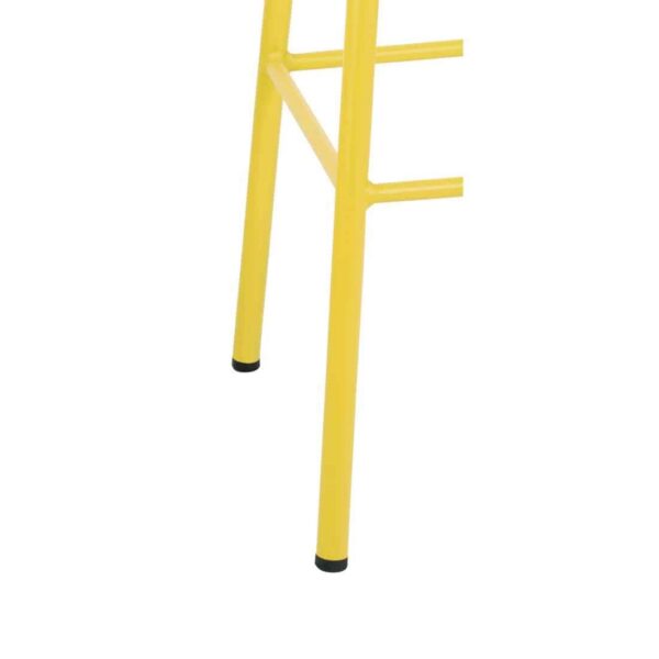 Bolero Cantina High Stools with Wooden Seat Pad Yellow (Pack of 4) - Image 4