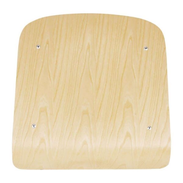 Bolero Cantina Side Chairs with Wooden Seat Pad and Backrest Galvanised (Pack of 4) - Image 5