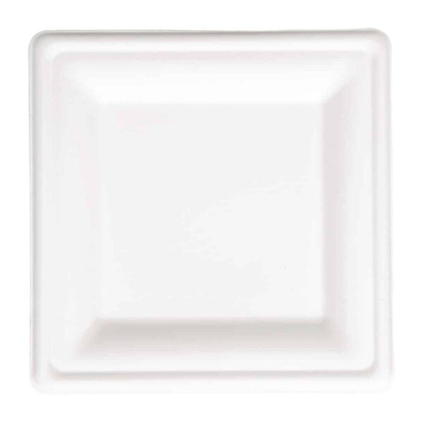 Fiesta Compostable Bagasse Square Plates 261mm (Pack of 50) - Image 4
